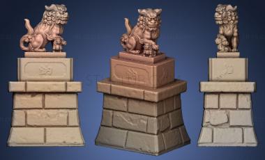 3D model Two Komainu 4 (STL)